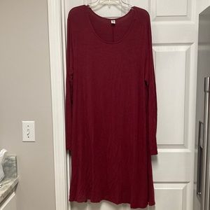 Maroon old navy long sleeve dress
